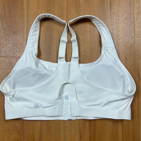 Athleta Women’s Bright White Zip Sports Bra Size S - Picture 4 of 9
